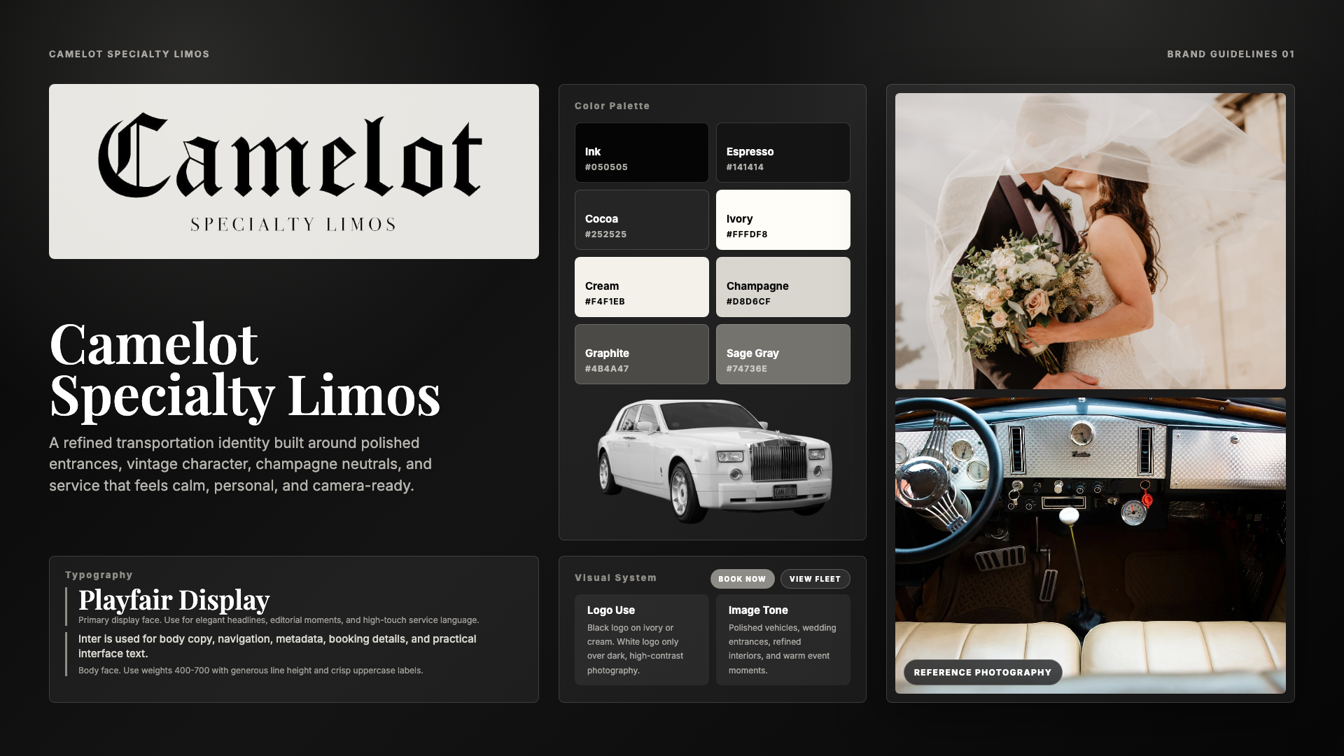 Camelot Specialty Limos brand guidelines