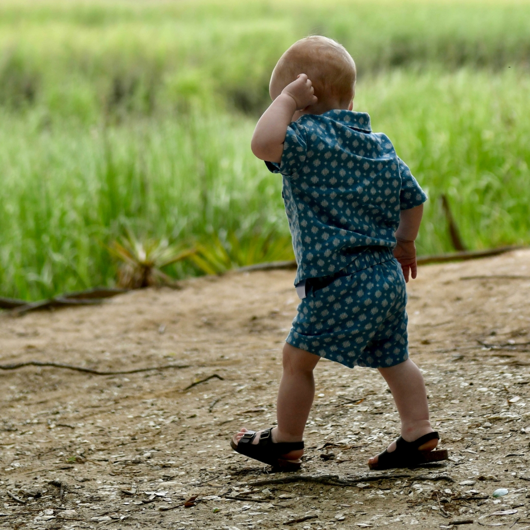 Child walking outside for Neuroblastoma Day campaign