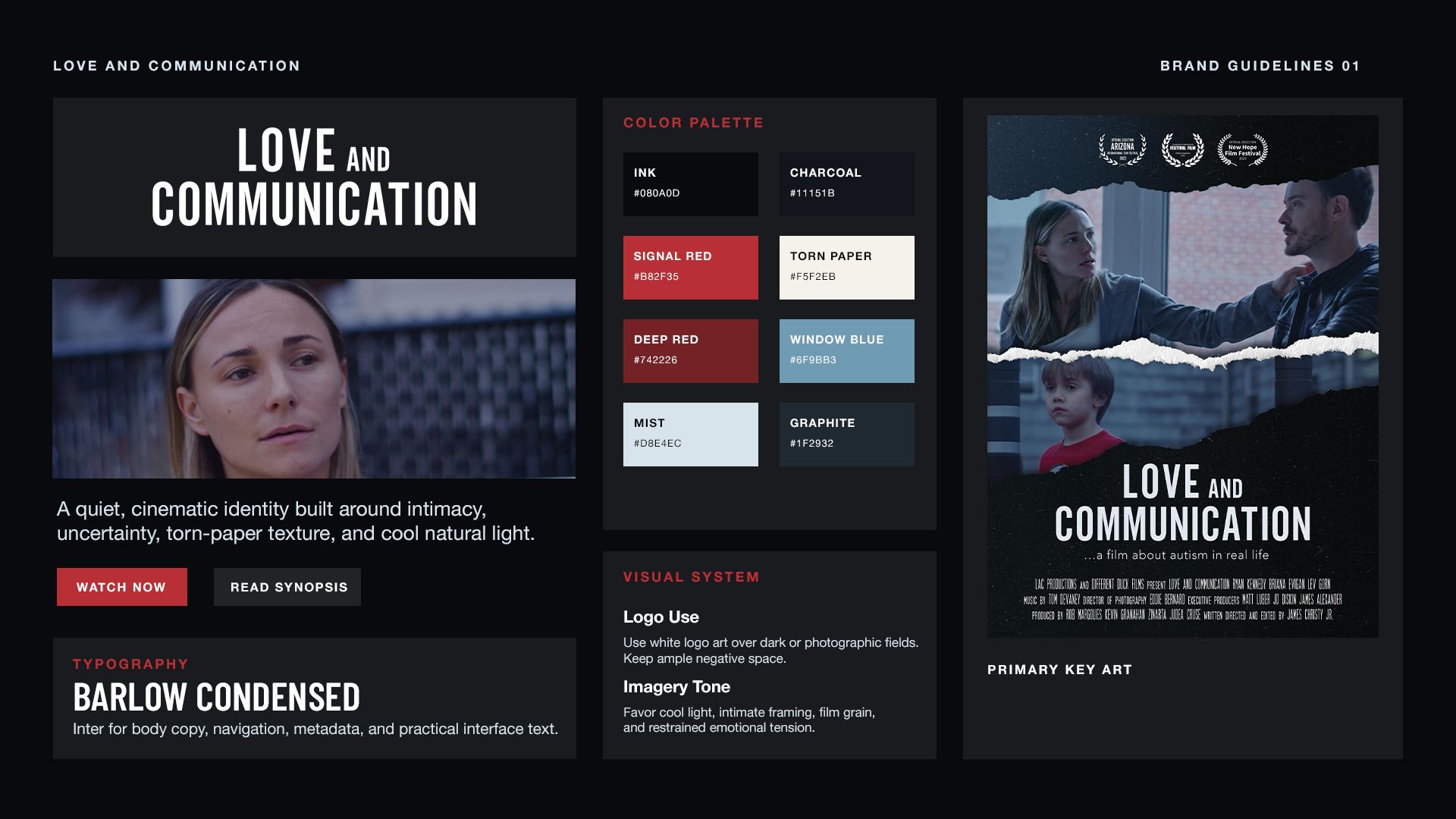 Love and Communication brand guidelines overview
