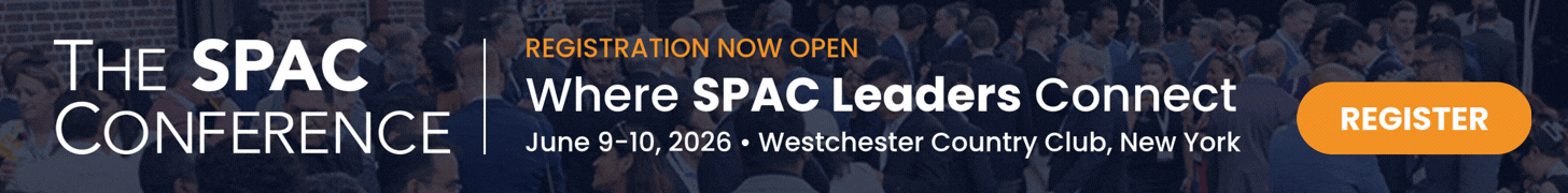 Animated banner display ad for The SPAC Conference