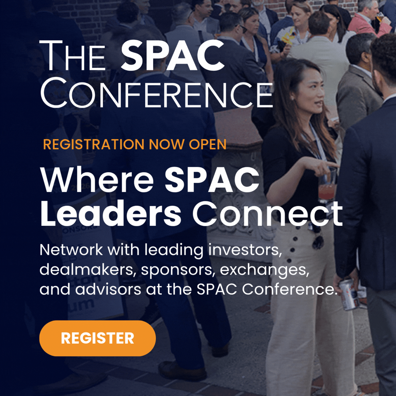 Animated square display ad for The SPAC Conference