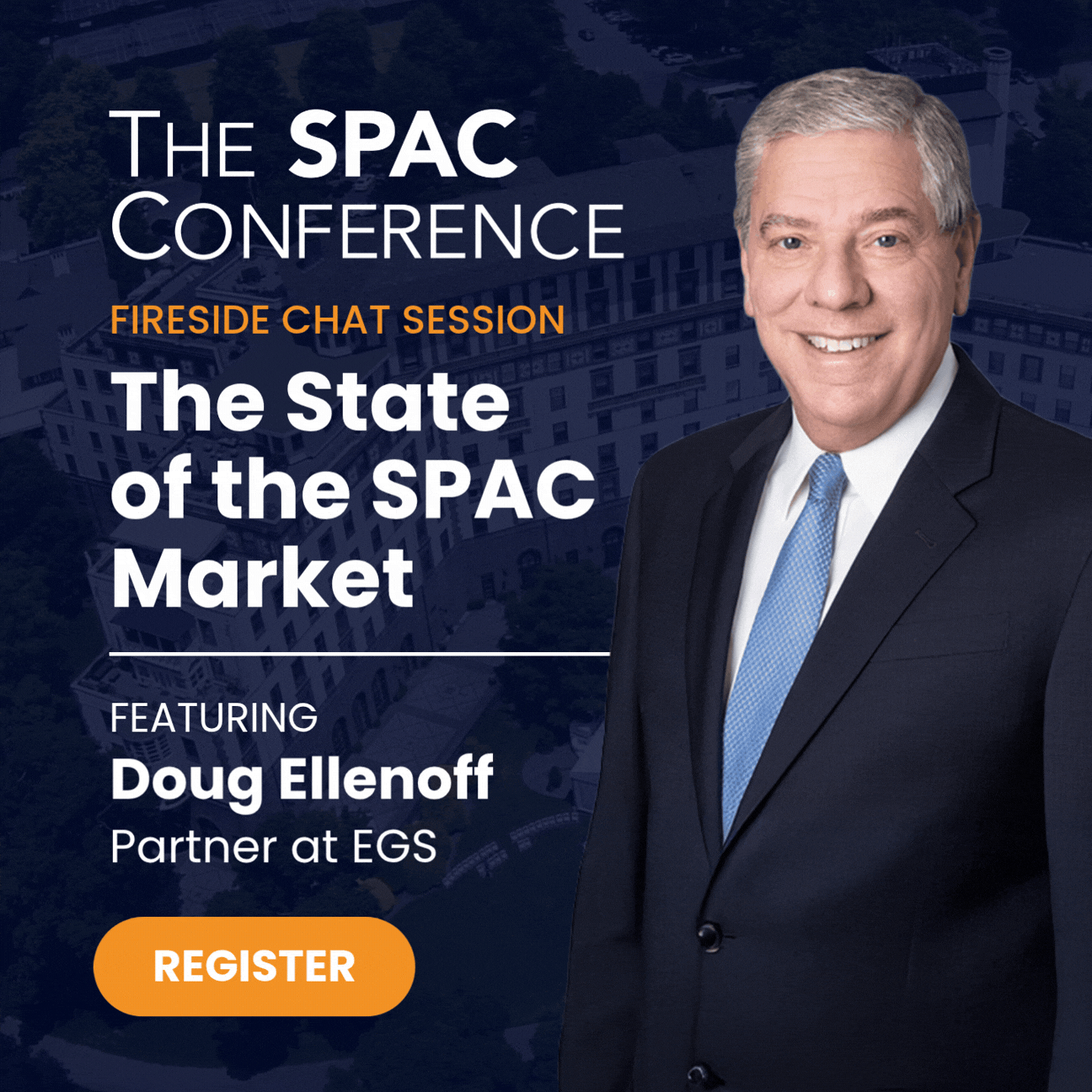 Animated square registration display ad for The SPAC Conference